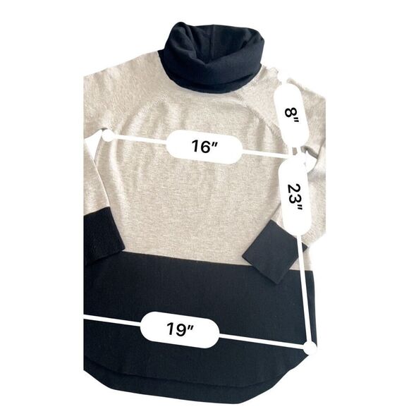 Cyrus Cowl Neck Beige Knit Long Sleeve Soft Sweater size S - Picture 3 of 5